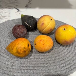 Vintage alabaster realistic looking fruit